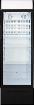 БИРЮСА B310PN 310л витрина черный фронт