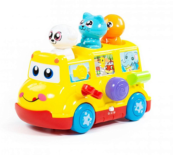 ПОЛЕСЬЕ Игрушка развивающая "Школьный автобус" (в коробке) 77080