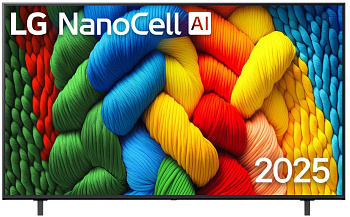 LG 65NANO80A6B.ARUG SMART TV 4K Ultra HD безрамочный