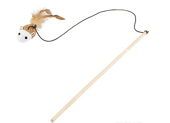 РЫЖИЙ КОТ Игрушка-дразнилка с мышкой (104146)