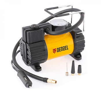 DENZEL Компрессор автомобильный AC-37, 12 В, 7 атм., 37 л/мин, автомоб. предохранитель 58055