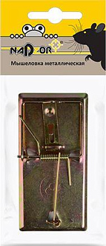 NADZOR Мышеловка металлическая , 9,5*4,7 см, в упаковке с хедером, MOUSE4