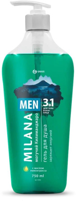 GRASS 125782 Milana MEN Могучий Килиманджаро с маслом лемонграсса (750мл)