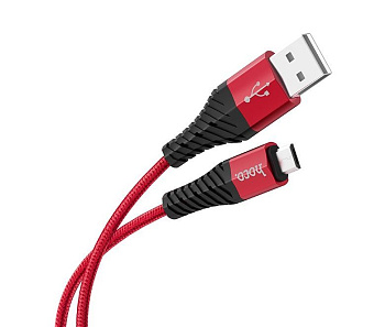 HOCO (6931474710550) X38 USB (m)-microUSB (m) 1.0м - красный