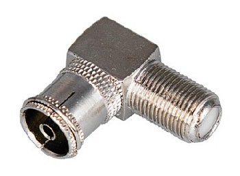 REXANT (05-4312) ПЕРЕХОД ГНЕЗДО F-ГНЕЗДО TV УГЛОВОЙ