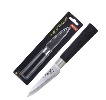 MALLONY Нож с пластиковой рукояткой MAL-07P для овощей, 9 см (985377)
