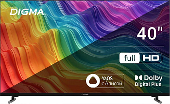 DIGMA DM-LED40SBB33 FHD SMART TV Яндекс