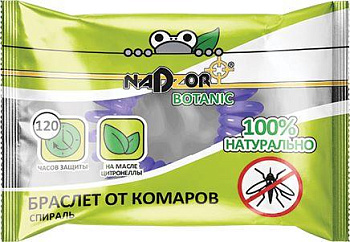 NADZOR Браслет от комаров ?РЕЗИНКА?, БИО, Botanic BRBIO1