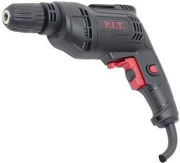 P.I.T. Дрель электрич. PBM10-C (550Вт, БЗП 10мм, 0-3300 об/мин, фиксатор оборотов, скоба для ремня)