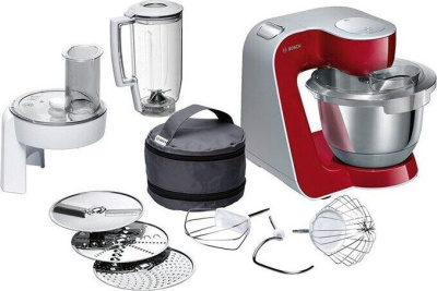 BOSCH MUM58720 1000Вт красный/серебристый