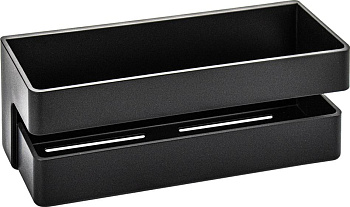 BRIMIX 5679 Полочка прямая из высокопрочного АБС пластика, ЧЕРНАЯ матовая, глубокая .