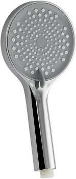 GFMARK 6094 Лейка душевая массажная, круглая, из высокопрочного АБС пластика, серая вставка с белыми квадратными форсунками, цвет ХРОМ
