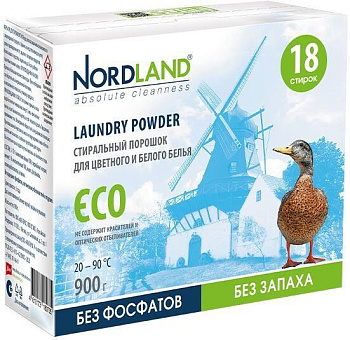 NORDLAND Стиральный порошок ECO, 900 г (180735)