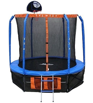 ECOS BT14FT-3 батут 14 с сеткoй, лесенкой и баскетбольным кольцом (010368)