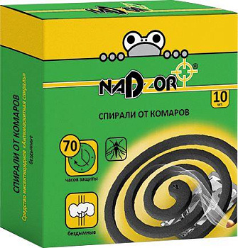 NADZOR Спирали от комаров, чёрные, 10 шт, ISM004B