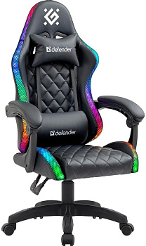 DEFENDER Игровое кресло Energy Черный,RGB,класс 4,PU