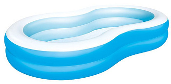BESTWAY 54117 Бассейн надувной семейный "Большая лагуна", 262*157*46 см, 544л