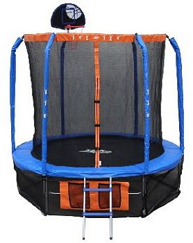 ECOS BS12FT-3 батут 12" с сеткoй, лесенкой и баскетбольным кольцом (010366)