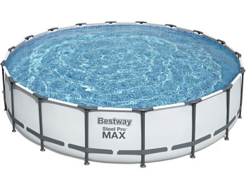 BESTWAY Бассейн каркасный Steel Pro MAX, 549 х 122 см, фильтр-насос, лестница, тент, 56462