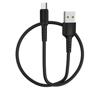 BOROFONE (6957531099499) BX16 USB (m)-microUSB (m) 1м 2.0A силикон черный
