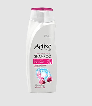 ACTIVE Шампунь укрепляющий, защита от выпадения волос CARE & BEAUTY. С корнем женьшеня, цветком гибискуса и витамином B6, 350 мл (512102056)
