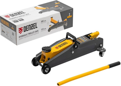 DENZEL Домкрат гидравлический подкатной, 2 т, 135-385 мм 51230
