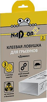 NADZOR Клеевая ловушка для грызунов ?Домик?, 2 шт/уп., NASDFR1