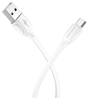 BOROFONE (6931474701787) BX19 USB-microUSB 2.4A 1м белый