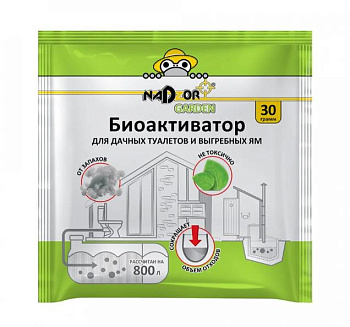 NADZOR Биоактиватор для дачных туалетов и септиков, 30 гр., в порошке, универсальный, Garden BIOWC3