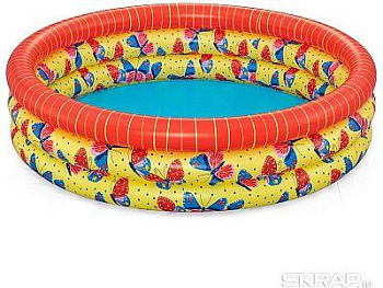 BESTWAY Бассейн надувной Beautiful Butterfly 168 x 38 см 51202 (104783)