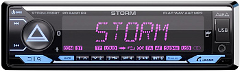 AURA STORM-555BT USB/SD-ресивер 4*51w FLAC USB BT 3RCA 2-ZONE RGB ДУ