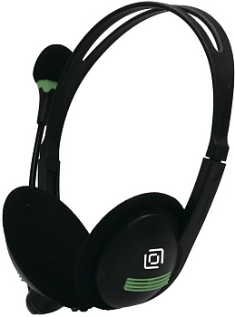 OKLICK Наушники с микрофоном Оклик HS-M100 черный 1.8м накладные оголовье (1532004)