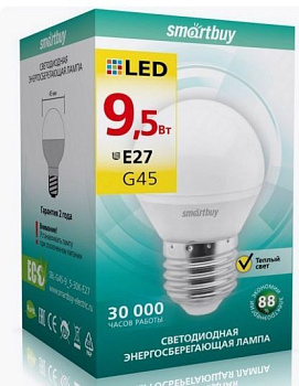 SMARTBUY (SBL-G45-9_5-30K-E27) 9.5W/3000/E27