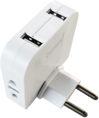 СПУТНИК SRP204USB 10А 2 гнезда-розетки + 2 USB