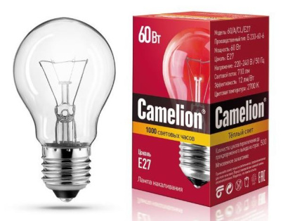 CAMELION (7277) 60/A/CL/E27