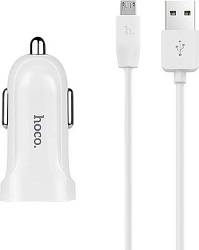 HOCO (6957531067788) Z2 White АЗУ 1USB 1.5A для micro USB