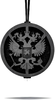 AROMA BAR подвеска ?Герб? в крафтовой упаковке с мини-брелоком в черном цвете 49343