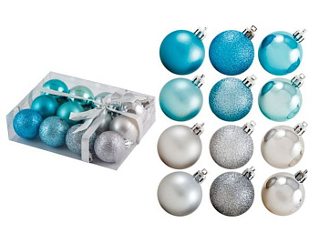 ВОЛШЕБНАЯ СТРАНА Шары Иней 4 см 12 шт/уп 001268