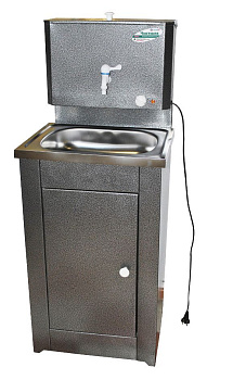 ЧИСТЮЛЯ бак полимерное покр. с ЭВН+мойка нерж. серебро