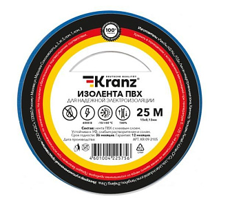 KRANZ (KR-09-2105) 0.13Х15 ММ, 25 М, СИНЯЯ