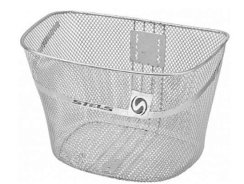STELS Велокорзина передняя JL-044-2 для 28", стальная серебристая 270038 LU052111