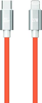 AKSBERRY (6900344950013) X165 USB-C - Lightning 3 A 27W PD 1 м, оранжевый