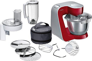 BOSCH MUM58720 1000Вт красный/серебристый