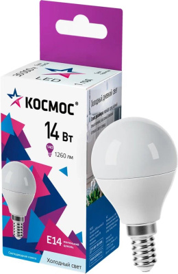КОСМОС LkecLED14wGL45E1465 14W/E14/6500K
