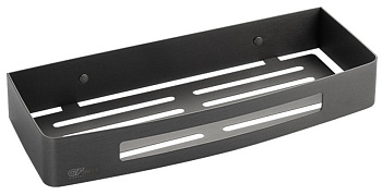 GFMARK 78362 Полочка 22 см одинарная прямоугольная, литая, ГРАФИТ, из нержавеющей стали марки SUS 304