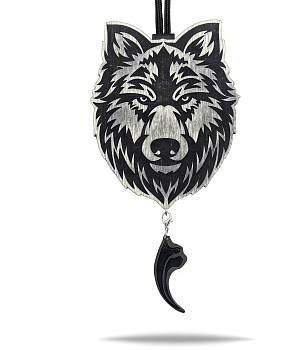 AROMA BAR подвеска ?Волк ? в крафтовой упаковке с мини-брелоком в черно-белом цвете 49336