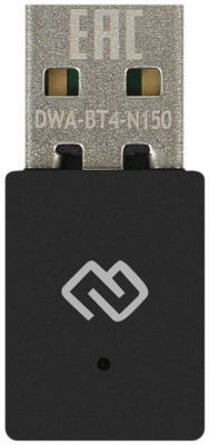 DIGMA Сетевой адаптер WiFi + Bluetooth DWA-BT4-N150 N150 USB 2.0 (ант.внутр.) 1ант. (упак.:1шт)