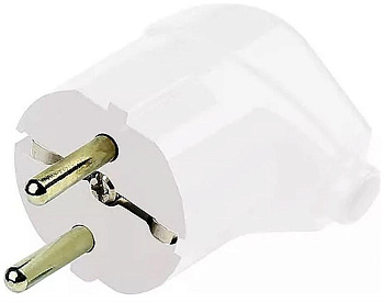 SMARTBUY (SBE-16-P02-w) Вилка угловая с заземлением белая 16А 250В