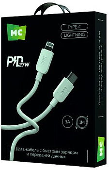 MORE CHOICE (4620202554758) K85ia USB 3.0A PD 27W для Lightning ng 8-pin Type-C - 1м , белый