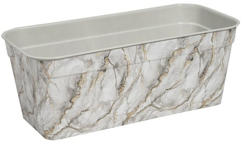 VIOLET Мрамор 42см с дренажем (светло-серый) 354050